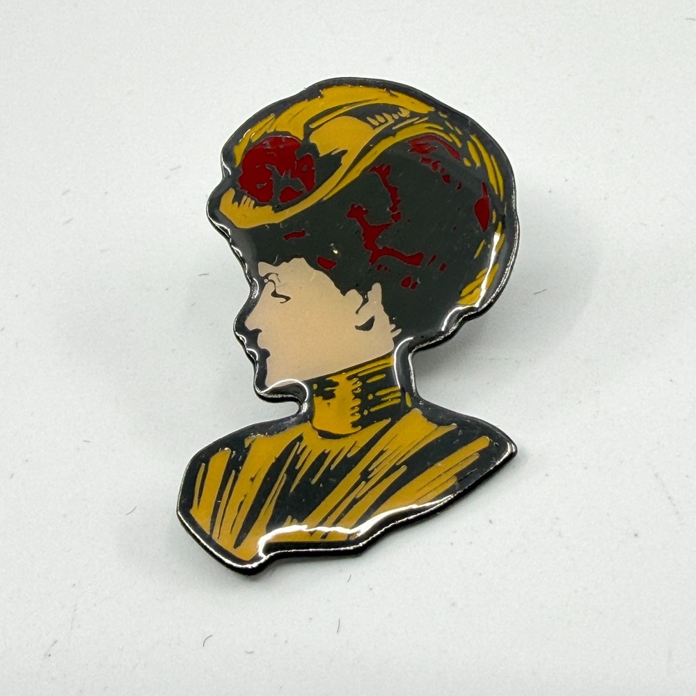 Vintage Style Lady Silhouette Enamel Pin Portrait Brooch Unique Retro Accessory